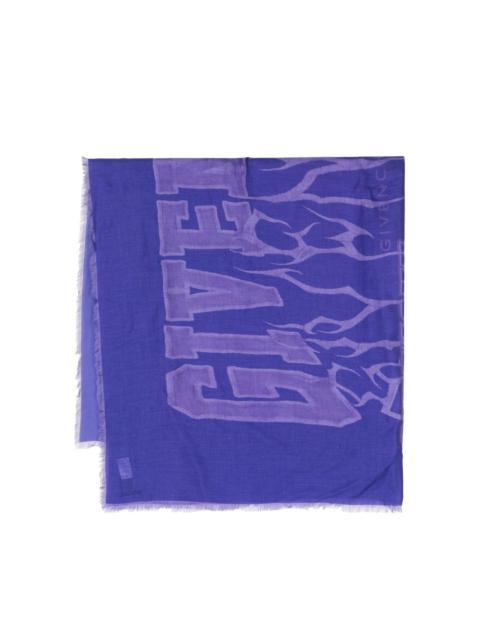 Givenchy logo-print modal-cashmere scarf