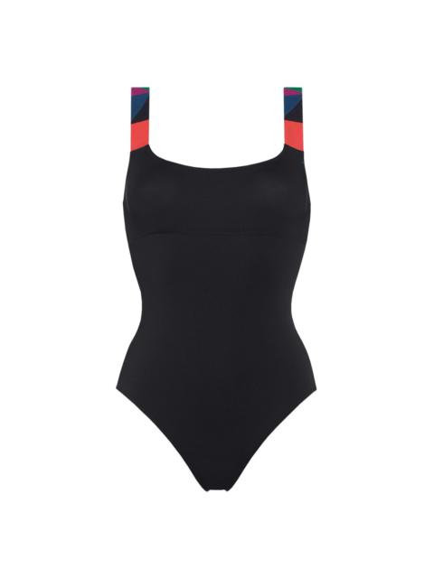 Tempo contrasting-strap swimsuit