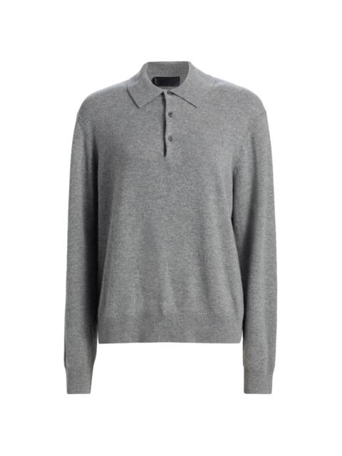 NILI LOTAN Women's Jovan Cashmere Polo Sweater - Pebble Grey Heather