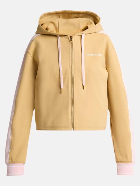 CASABLANCA Punto Crop Hooded Zip Jacket