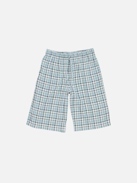 Acne Studios Casual flannel check shorts - Turquoise/blue/white