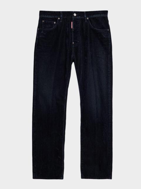 DSQUARED2 Men's Flocked Corduroy 642 Straight Fit Five-Pocket Pants