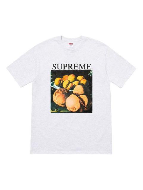 Supreme Supreme FW18 Still Life Tee Ash Grey Alphabet Printing Short Sleeve Unisex Gray White SUP-FW18-018