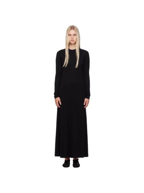 Black Long-Sleeve Maxi Dress