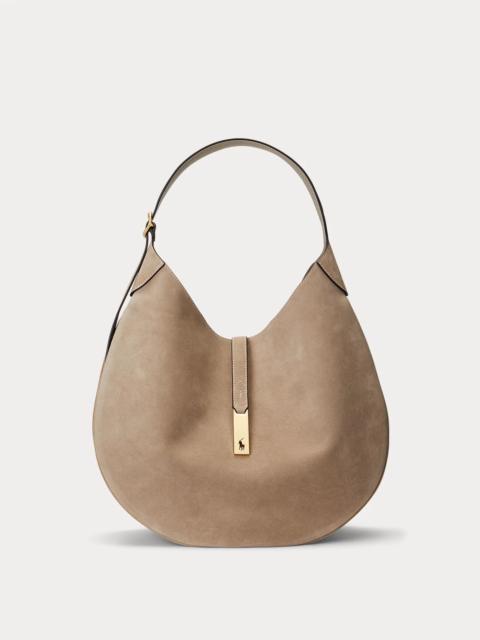 Polo Ralph Lauren Polo ID Suede Large Shoulder Bag