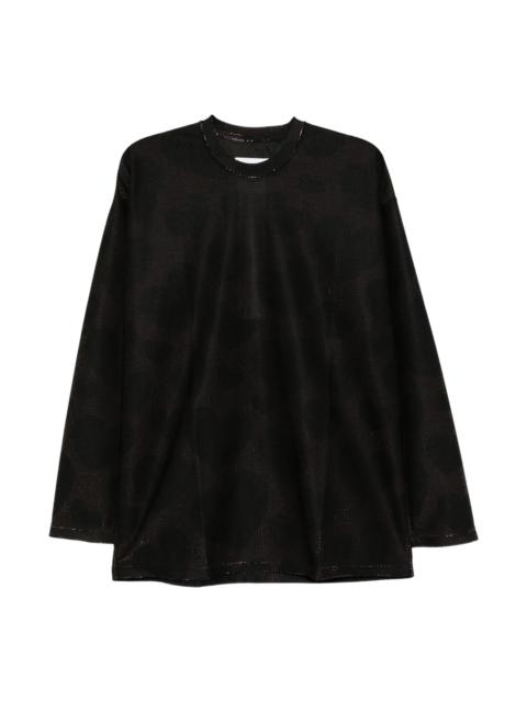 doublet Heart Print Sparkling Long Sleeve T-Shirt