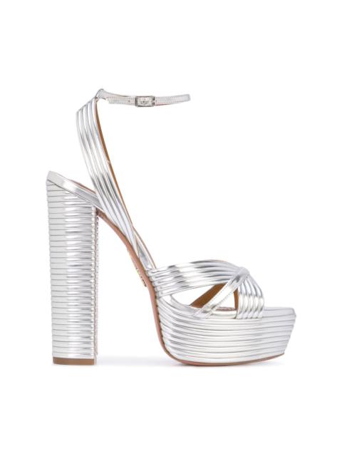 AQUAZZURA Sundance Plateau 140mm sandals