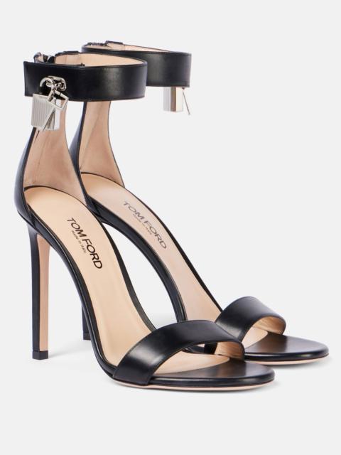 TOM FORD Padlock 105 leather sandals