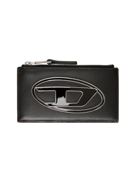Diesel Black Nappa Leather Flat Card Holder