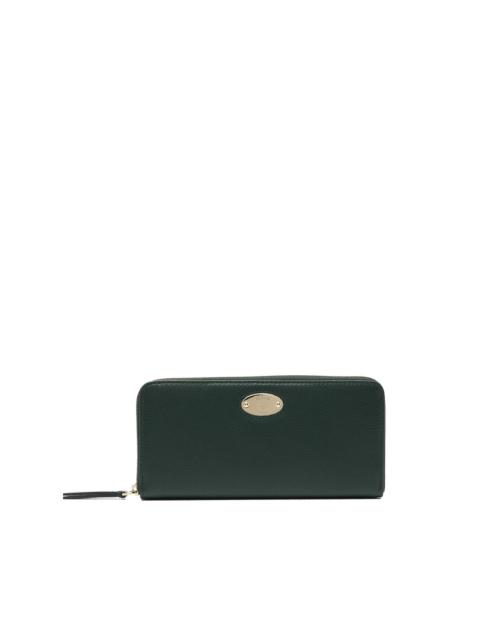 logo-plaque zipped purse