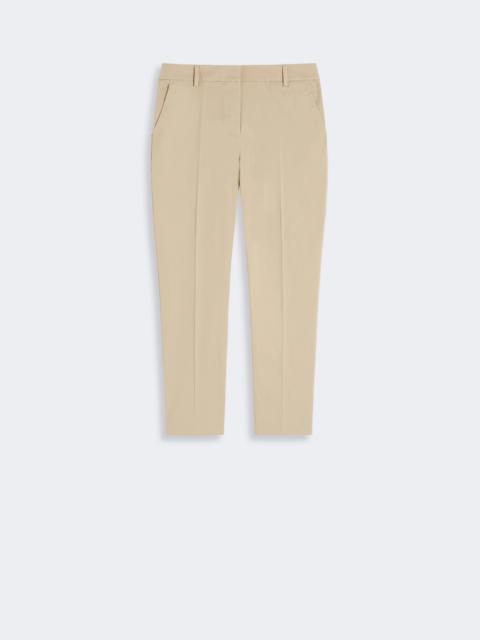 WEEKEND Max Mara CECCO Slim-fit stretch cotton trousers - SAND