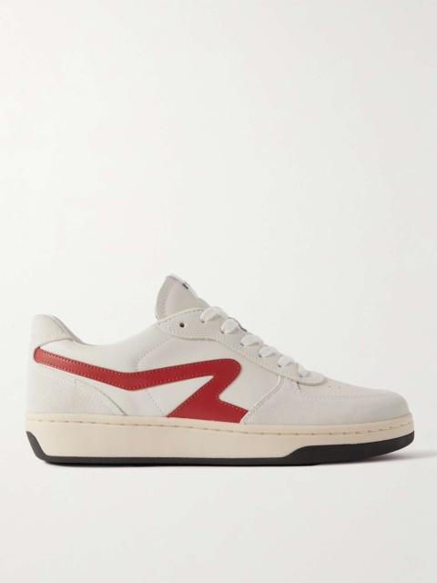Retro Court Suede-Trimmed Leather Sneakers