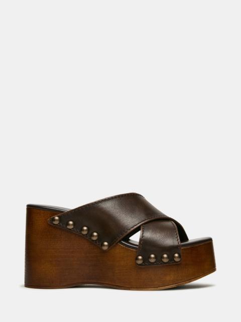 STEVE MADDEN KOKO BROWN LEATHER