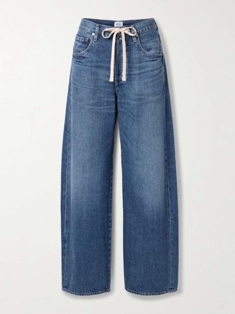 Citizens of Humanity Brynn Drawstring mid-rise wide-leg jeans Dark denim