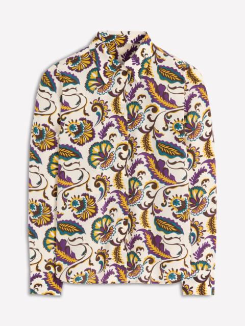 BODEN Sienna Silk Shirt-Multi, Ornate Meadow