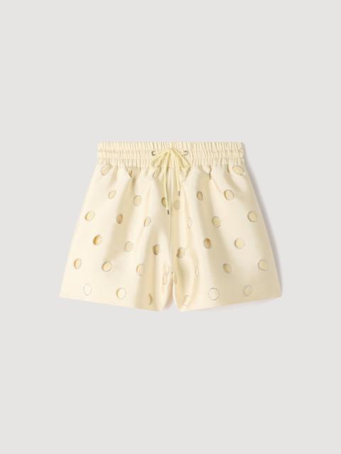 Sandro DISTRESSED RHINESTONE SHORTS