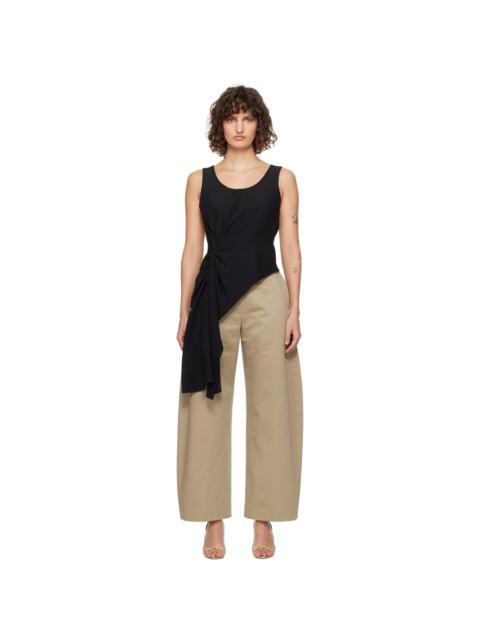 RECTO Black Asymmetric Twisted Top