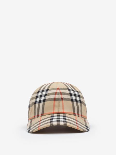 Burberry Check Cotton Baseball Cap