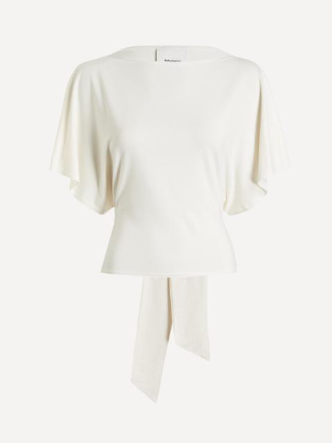 Reformation Avery Cream Knit Top