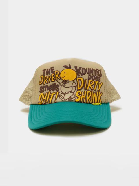 Kapital KOUNTRY DIRTY SHRINK Trucker Cap - Ecru/Turquoise