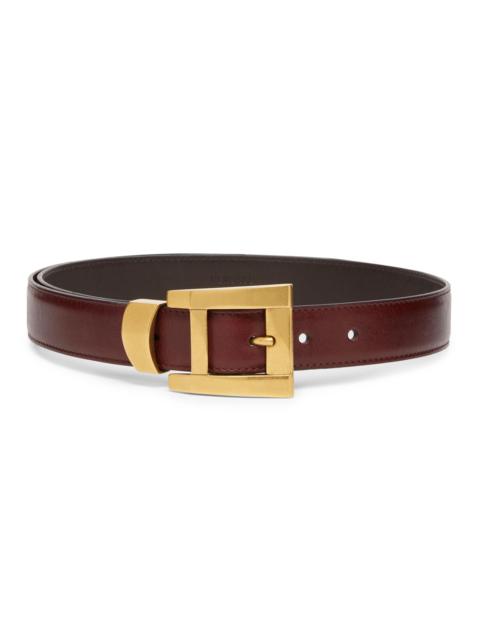 VERSACE Women's Leather Belt - Taupe Gold