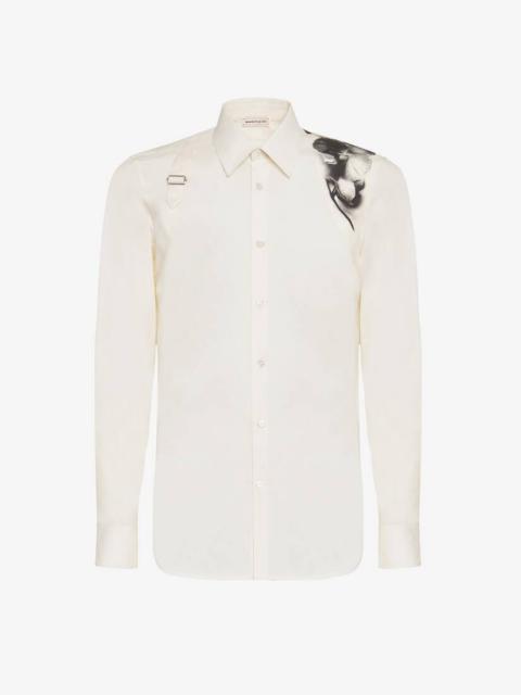 Alexander McQueen Men's Orchid Harness Shirt in Putty