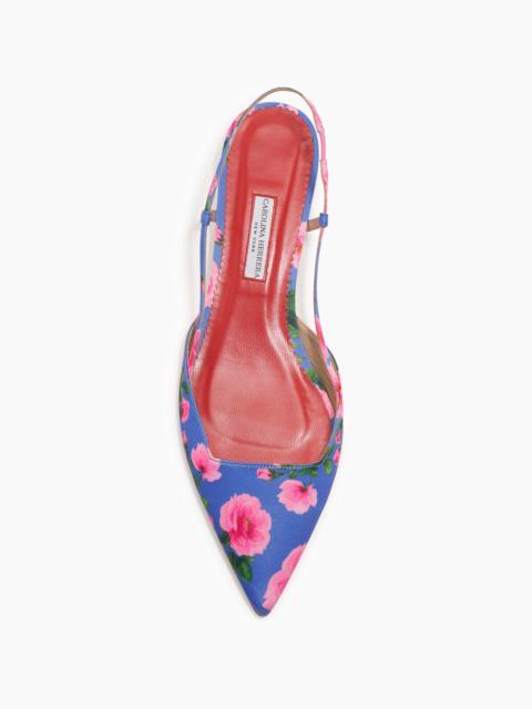 CAROLINA HERRERA Rose-Print Slingback Heels