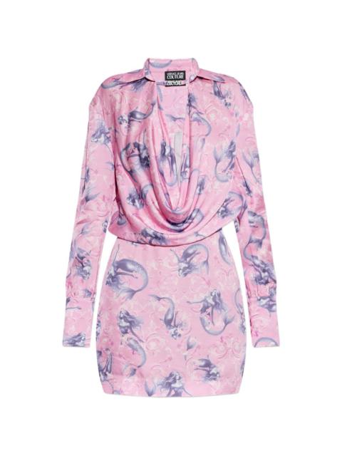 VERSACE JEANS COUTURE mermaid-print dress