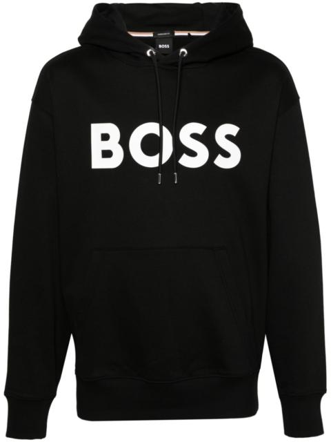 BOSS 로고 인쇄 면 hoodie