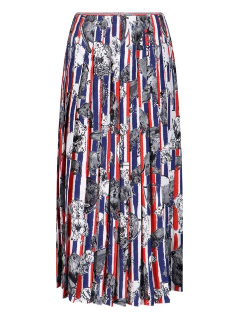 Thom Browne MAXI PLEATED SKIRT "HECTOR"