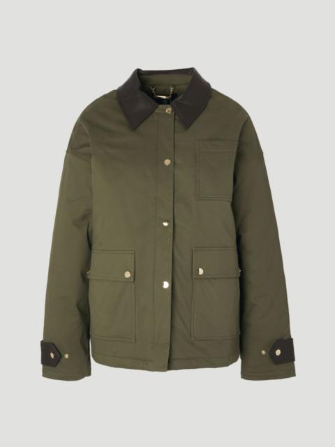 KAREN MILLEN Quilted Contrast Collar Barn Jacket