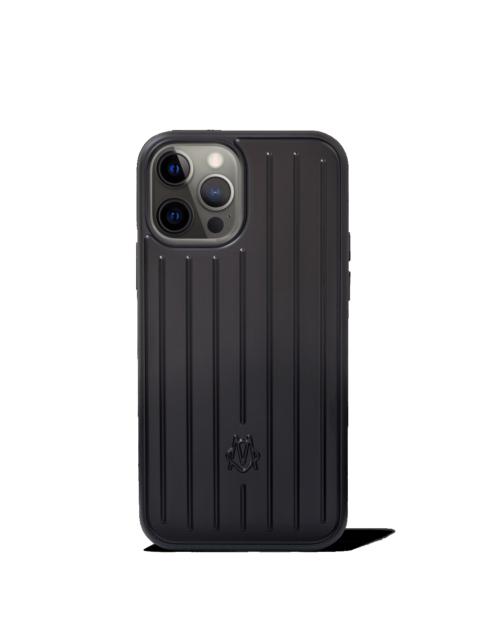 RIMOWA iPhone Accessories Polycarbonate Matte Black Groove Case for iPhone 12 & 12 Pro
