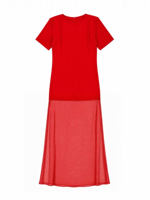 The Kooples LONG RED SATIN DRESS