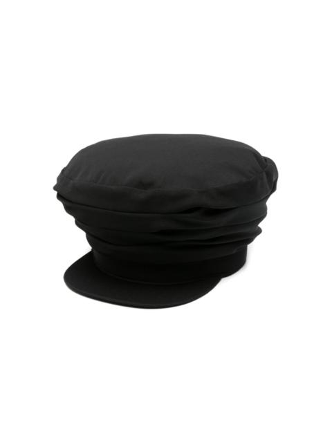 draped wool peaked beret