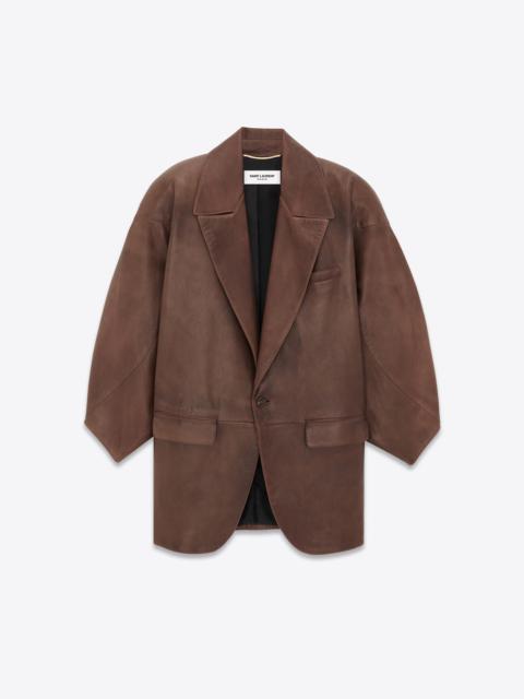 SAINT LAURENT oversized jacket in lambskin