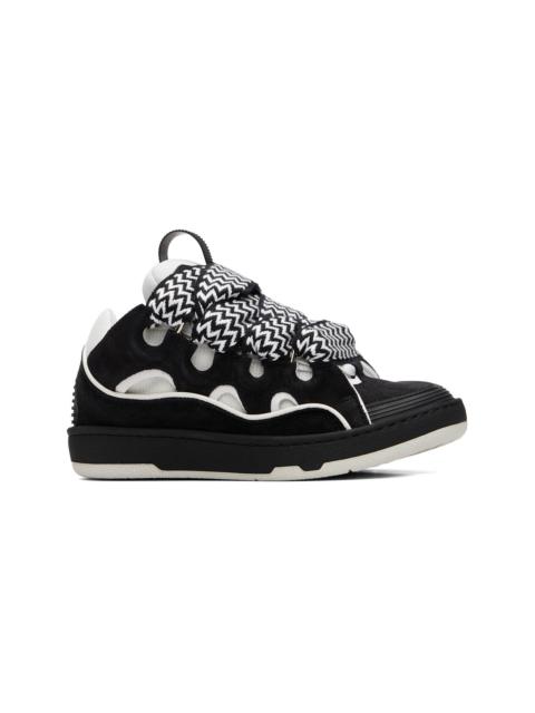 Lanvin Black & White Bicolor Curb Sneakers
