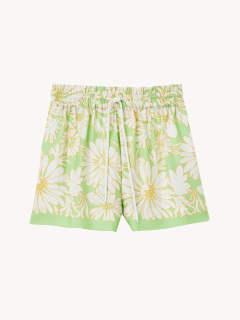 Sandro Wide daisy print shorts