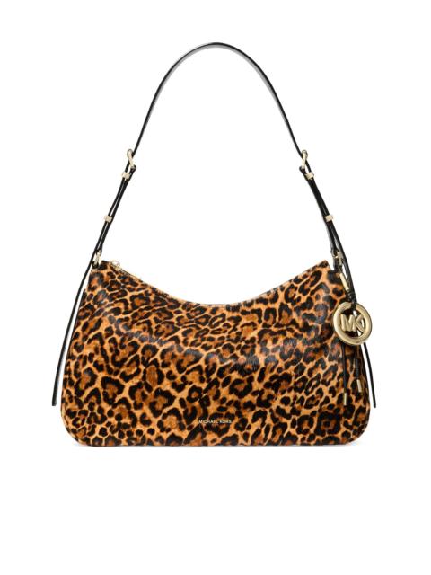 MICHAEL KORS Women's Medium Nolita Leopard-Print Convertible Shoulder Bag - Marigold