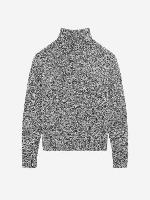 The Kooples BLACK AND WHITE TURTLENECK SWEATER
