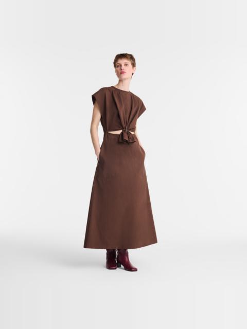 Longchamp Dress Chocolate - Popelin