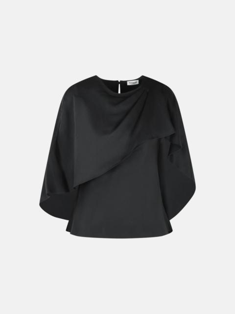 SIMKHAI 'ELIORA' BLACK ACETATE BLEND BLOUSE