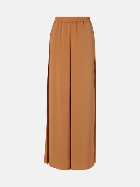 Crêpe wide-leg pants