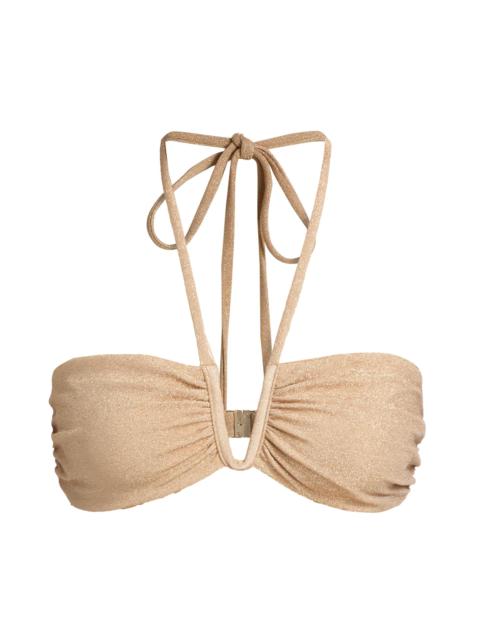 RAMY BROOK Women's June Metallic Bikini Top - Gold