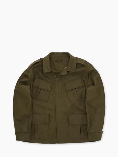FORTELA FORTELA CREEK JUNGLE JACKET MELTON WOOL GREEN