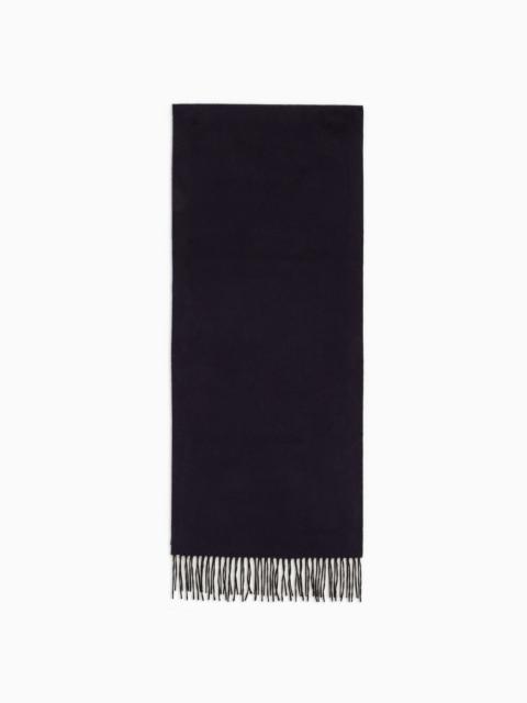 GIORGIO ARMANI Two-tone wool and silk scarf