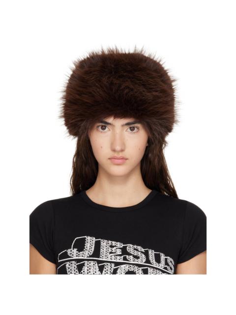 VAQUERA Brown 'Racoon Tail' Hat