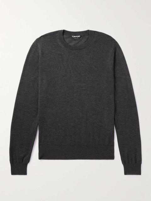 Slim-Fit Cashmere and SIlk-Blend Sweater