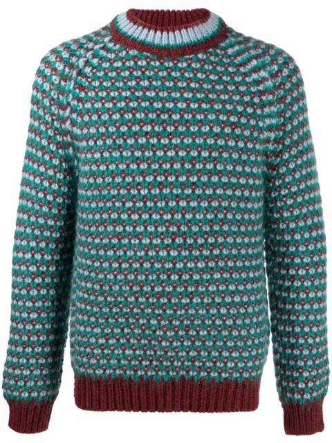 patterned-knit jumper