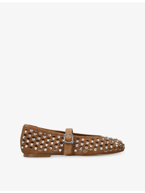 STEVE MADDEN Dreaming Suede Ballet Flats