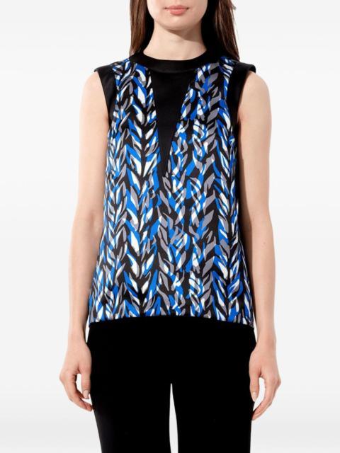 BALENCIAGA abstract-print sleeveless blouse